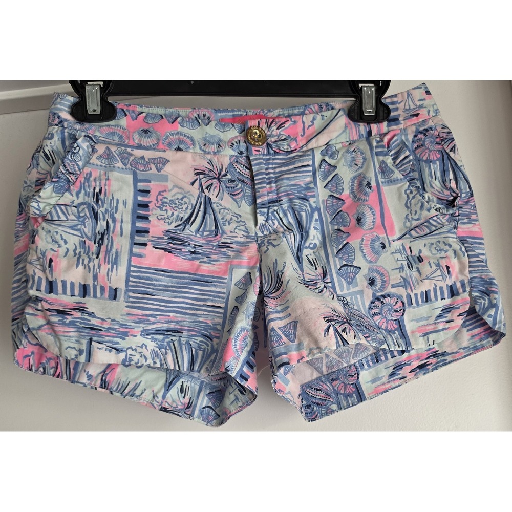 Lilly Pulitzer Shorts Size 00 Nautical Casual Cotton Resort Bermuda Chino
